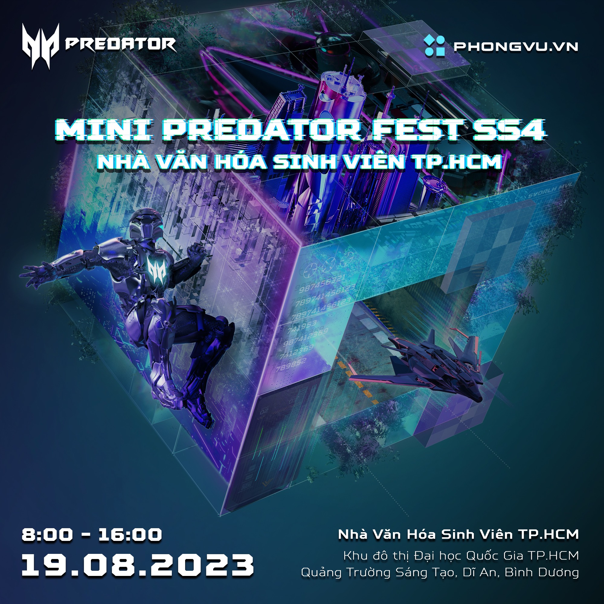 Mini Predator Fest SS4 – Sự kiện công nghệ hoành tráng tại Nhà Văn hóa Sinh viên TP.HCM vào ngày 19/8/2023
