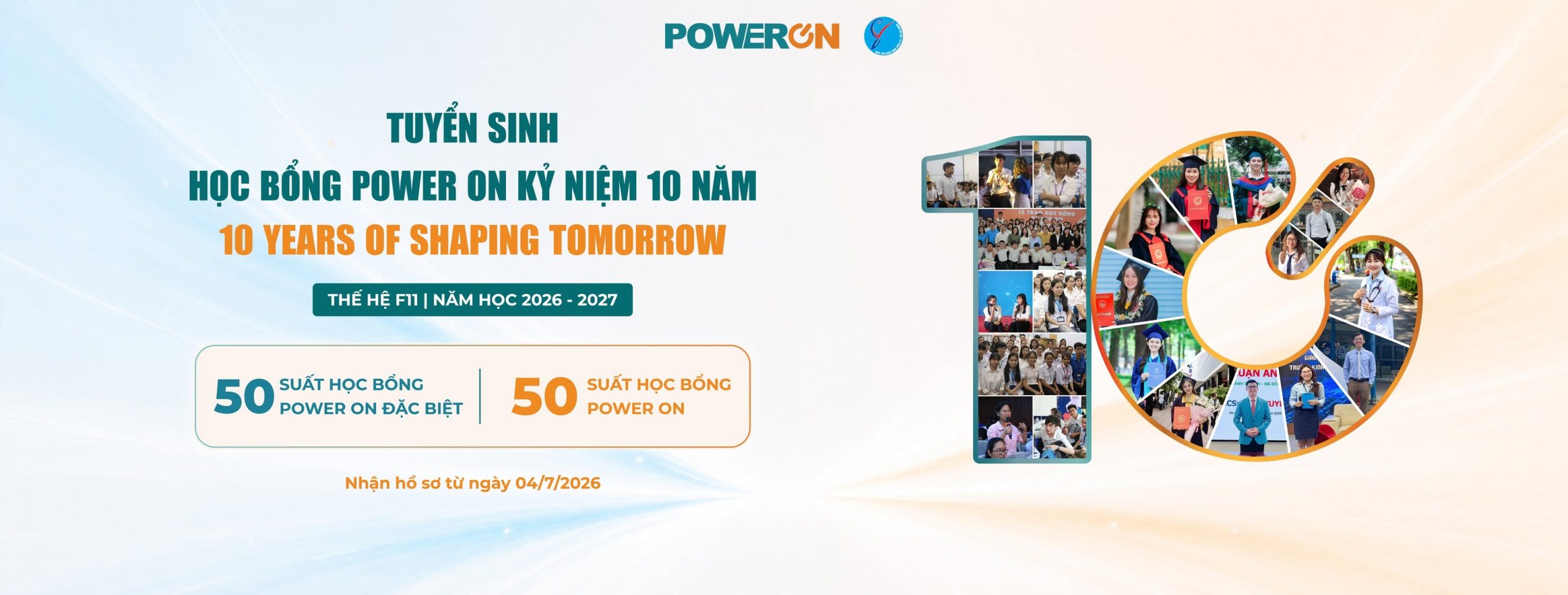 HỌC BỔNG POWER ON TĂNG MỨC TÀI TRỢ ĐẾN 120 TRIỆU ĐỒNG, TUYỂN SINH 100 SUẤT DÀNH CHO SINH VIÊN